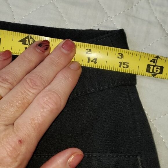 Eddie Bauer Curvy Fit Spandex Black Pocketed High Rise‎ Zippered Sz 8L Pants - Picture 10 of 11